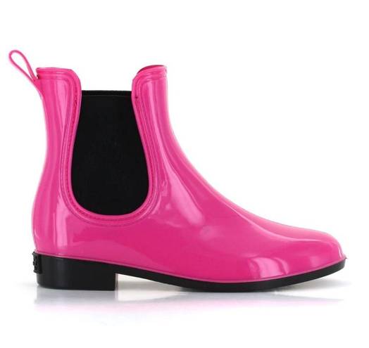 Seven7  Dover Rain Booties 10 Barbie Pink Rubber Waterproof Fall Winter Anti-Skid