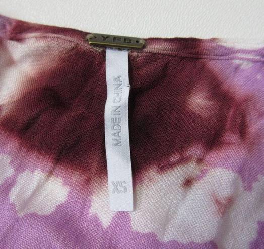 Young Fabulous and Broke NWT  YFB Siren Maxi in Date Boa Tie Dye Hi-Lo Dress XS