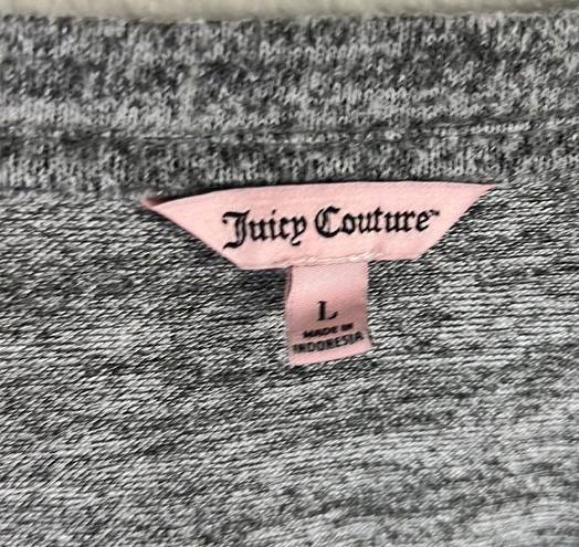 Juicy Couture EUC  Embellished Triangle Grey Sweater Sz L