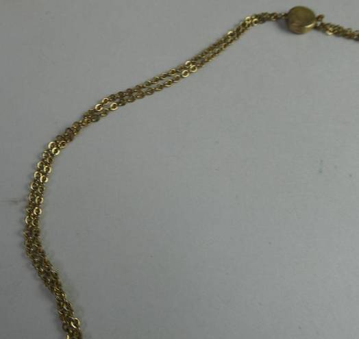 Monet  Chain Dangle Pendant Plus Size Friendly Gold Tone Necklace 23+" Box Clasp