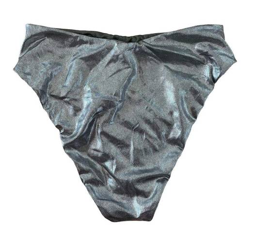 Good American  Bikini Bottoms Womens Medium 2 Metallic Good Waist Reversible NWT