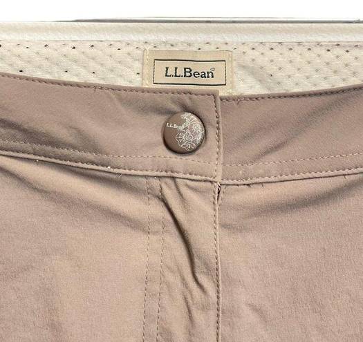 L.L.Bean  Size 8 Reg Comfort Trail Capri Brown Stretch Nylon Outdoor Hiking Cargo