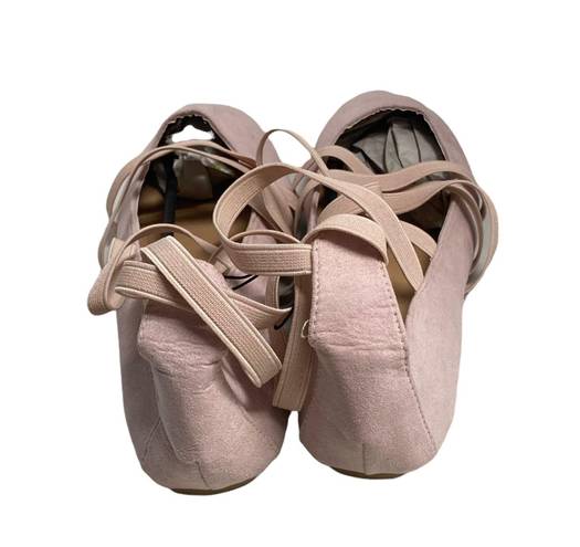 Twisted Sara129 Ballet Style Flats Pull-On Size 8 Light Pink New Without Tags