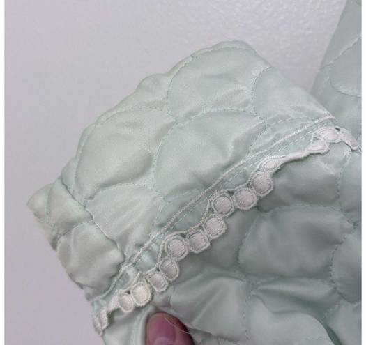 Christian Dior  Intimates Quilted Robe Size Small Aqua Color PLEASE READ