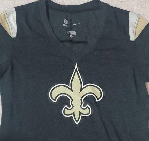 Nike  nfl team apparel womes S new orleans saints football tee shirt