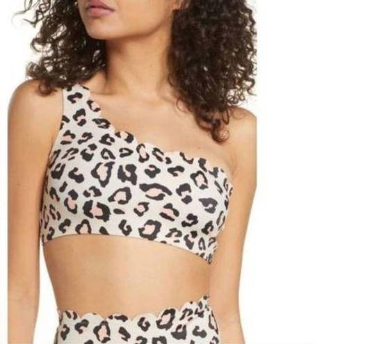 Chelsea28 NWT  Leopard Print One Shoulder Bikini Top XS