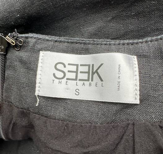 SEEK the Label Linen Black Shorts Sz S