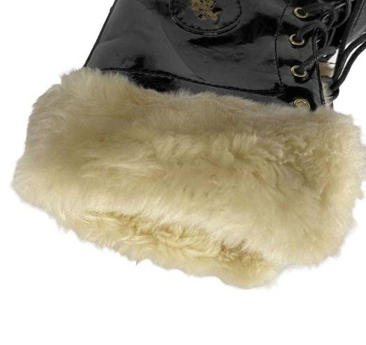 U.S. Polo Assn. Madison Black And Cream Faux Fur Lined Boots