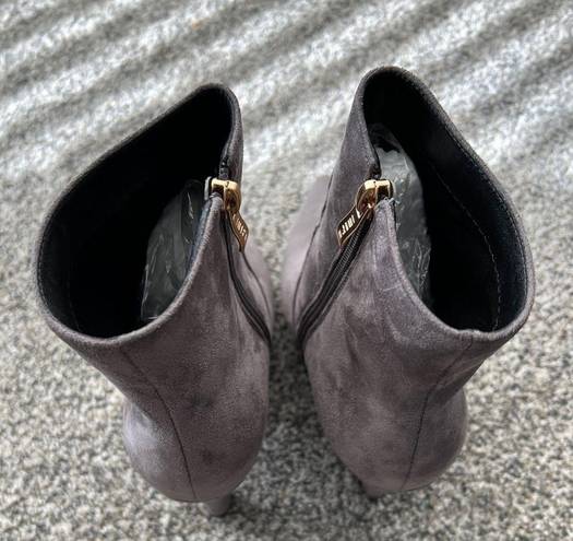 NWB! Suede Gray Ankle Boots