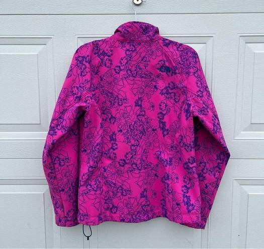 The North Face Apex Bionic Softshell Jacket Large Floral Pink Gorpcore Barbie
