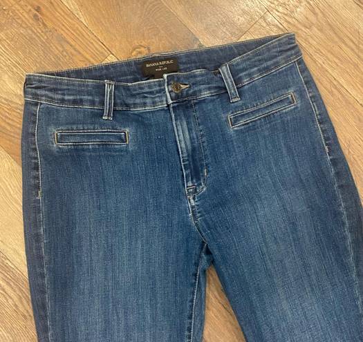 Banana Republic Wide Flare Leg Blue Denim Jeans Size 30