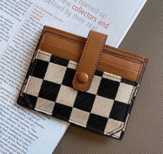 Wallet for Women,Canvas Snap Closure Wallet,Bifold Credit Card Holder Coin Purse Brown