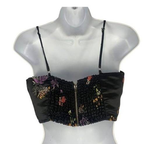 Honey Punch  Women's Floral Spaghetti Strap Crop Top Size Small