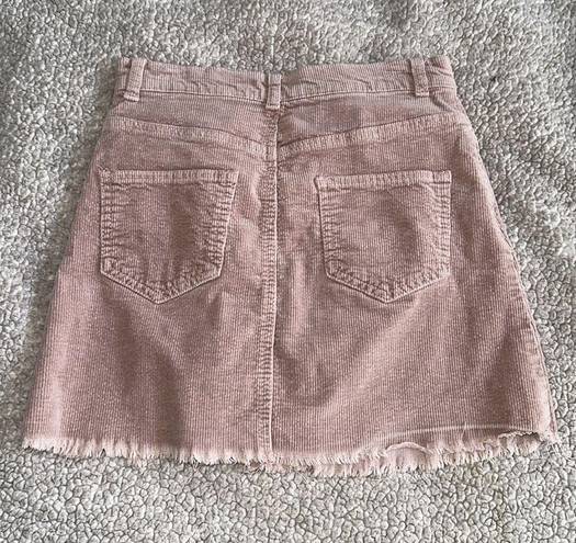 Brandy Melville Corduroy Pale Pink Skirt