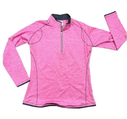 FootJoy  Womens Performance Pullover 1/2 Zip Pink Heather Golf Long Sleeve Small