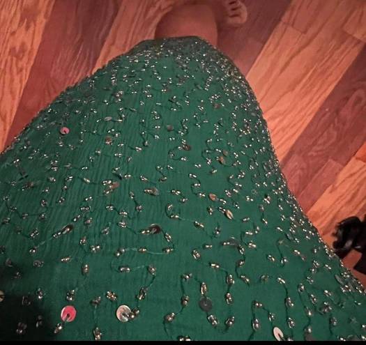 Sean Collection Green Beaded Sequin Gown By 