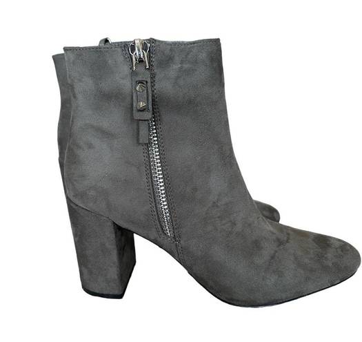 Nine West NEW  ZIPPER BOOT SUEDE GREY