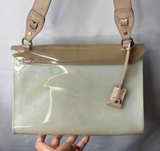 Furla  Beige Cream Jelly Crossbody Clutch Bag