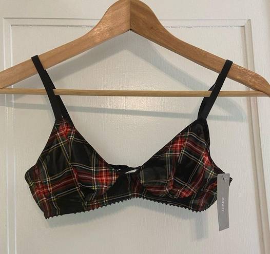 J.Crew  Tartan plaid underwire bra