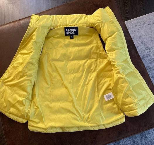 Lands'End Lands’ End Women’s Bright Yellow Puffer Vest / Size Small