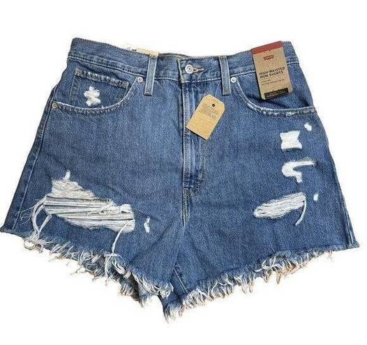 Levi’s New Levi's High-Waisted Mom Shorts Size 30 Medium Wash