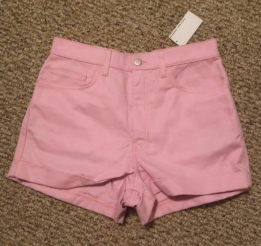 American Apparel NWT  Pink Denim Shorts