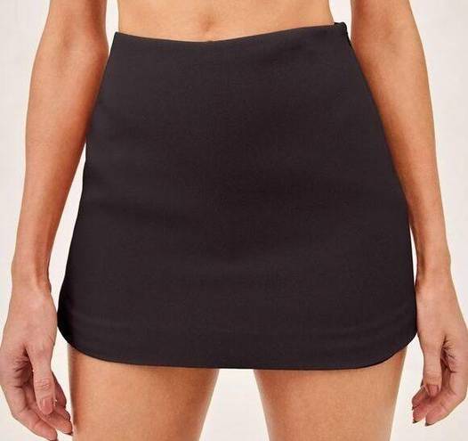 Alexis  Chana Black Skort XL Micro Mini Skirt Overlay Designer Quiet Luxury Short