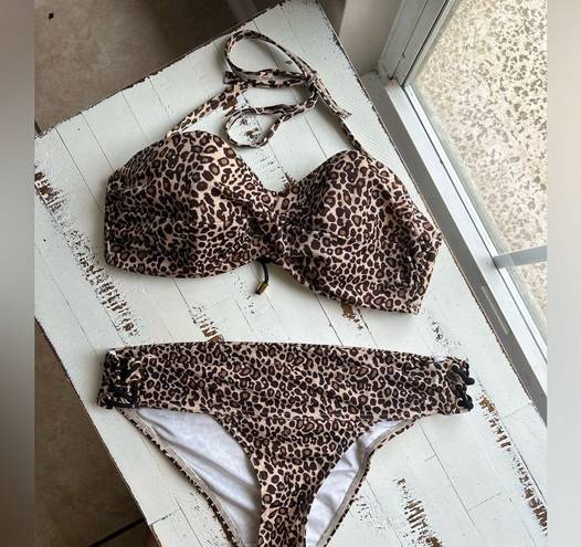 Victoria's Secret Victoria secret animal print leopard bikini set