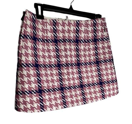 Moncler  Grenoble houndstooth pink mini skirt size 40