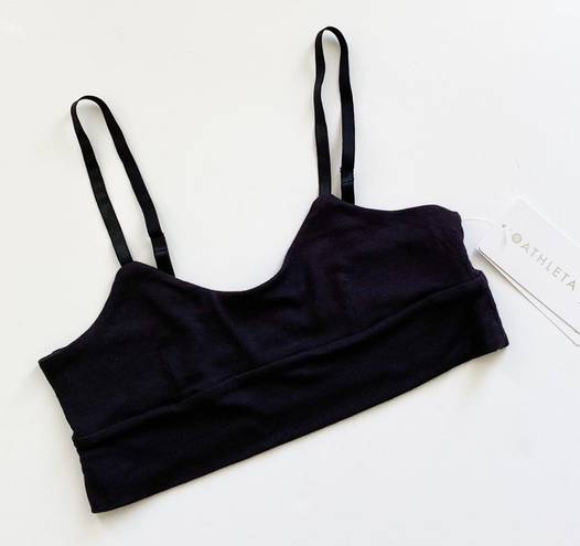 Athleta Black Well Rested Modal Sleep Ribbed Bralette