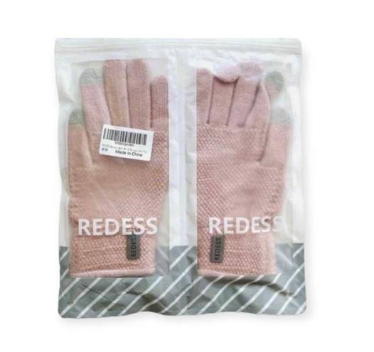 New Womens Redess Touchscreen Winter Gloves in Dusty Rose