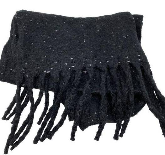 BP  Women's One Size Black Scarf Splatter Tasseled New