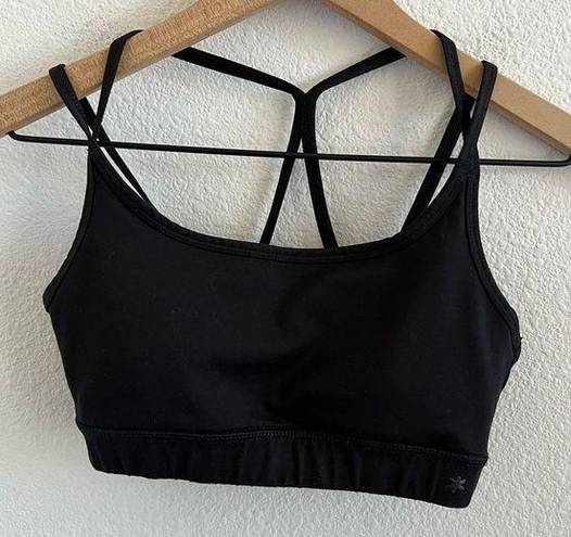 Splendid  Strappy Black Active Padded Sports Bra Pull On XS