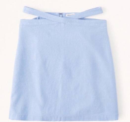 Abercrombie & Fitch  Linen Blend Blue Mini Skirt 