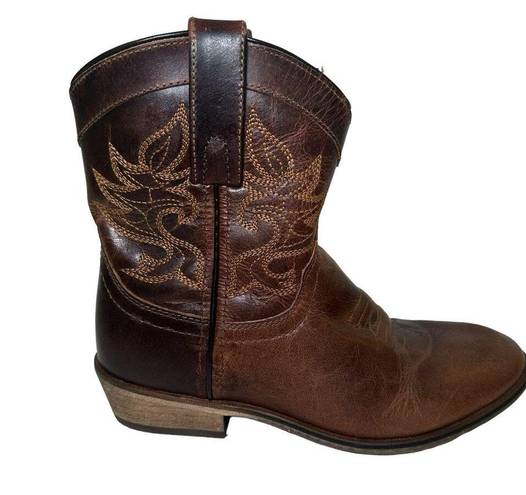 Dingo Vintage  Brown Genuine Leather Embroidered Boho Coastal Cowgirl Boots 6