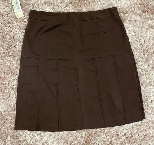 Tommy Hilfiger Brown Vintage Y2K Pleated Skirt