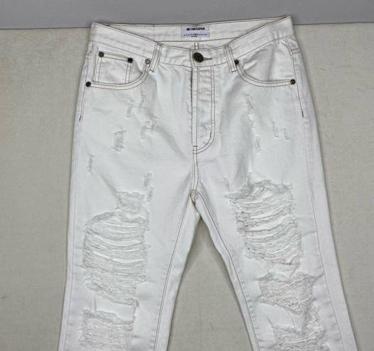 One Teaspoon ONE X  Cococash Hooligans Low Waist White Ripped/Distressed Crops-27