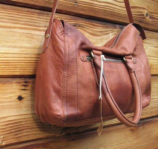 Krass&co NWT American Leather  Soft Leather Satchel Tote Shoulder Bag