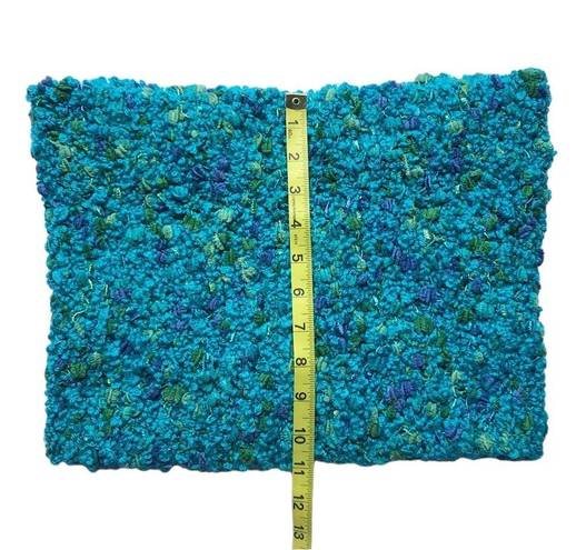 infinity Bulky Handmade knit  Scarf or Dickey in Turquoise, Green & Blue