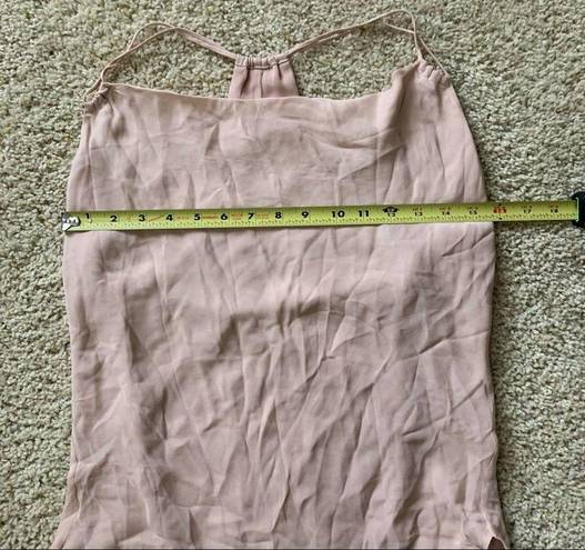 Haute Hippie  blush pink cowl-neck silk tank top size XS