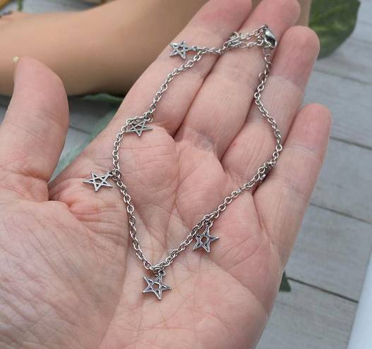 Stainless Steel Pentagram Star Anklet