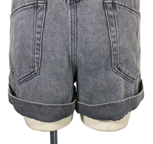 Isabel Marant  ETOILE Itea Gathered Denim Paperbag Shorts in Grey Size 34