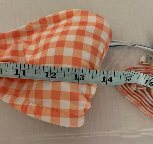 Southern Tide  Swim Top Conch Shell Gingham Bandeau Bikini Top Sz XS NWT w/Straps