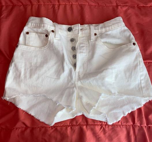 Levi’s 501 White Denim Shorts