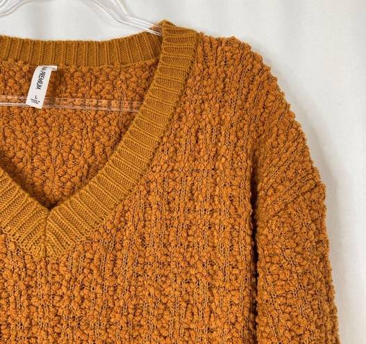 Zenana Premium  | Mustard Yellow Polyester/Acrylic Fuzzy V-Neck Sweater