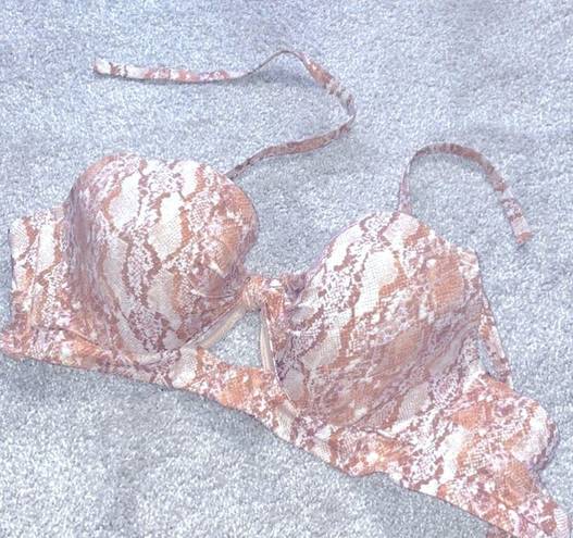 Shade & Shore New Shade Shore snake print iridescent push up bra 36DD