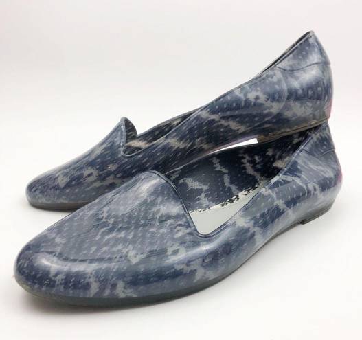 Melissa  x Jason Wu Snakeskin Jelly Flats: Blue