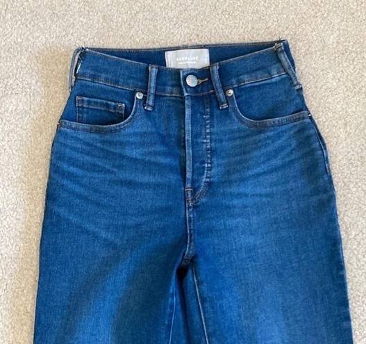 Everlane ⭐️  high rise slim straight blue jeans in size 25