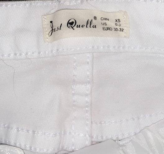 Just Quella Boutique White Denim Skirt