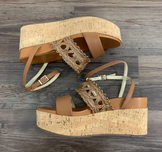 Jessica Simpson Brown Callri Wedge Sandals Size 10